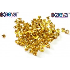 OkaeYa 100 Sets Eyelet Grommet Hole Rivets golden